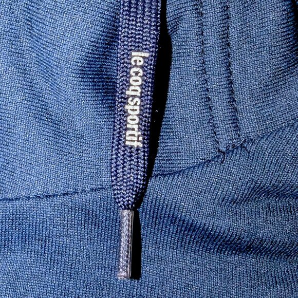 Le Coq Sportif | Navy Blue Spell Out French Active Zip Up Hoodie | Size Large - Picture 6 of 14